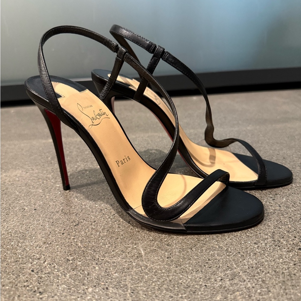 Christian Louboutin Black Strappy Sandals
